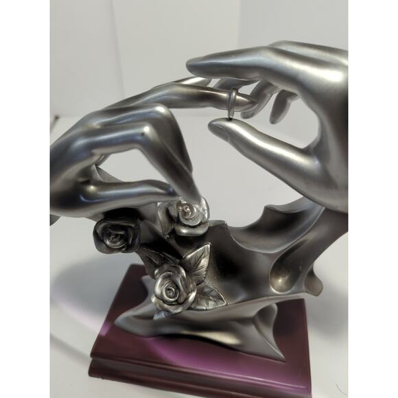 Bond of Marriage “With This Ring” Wedding Gift Sculpture Anniversary - Picture 8 of 10